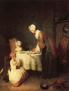 jean-Baptiste-Simeon Chardin Grace Before Dinner oil